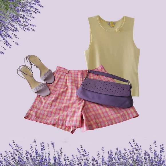 Ann Taylor Leather, Suede, & Brushed Silver Shoulder Handbag | NWOT | Lavender - Picture 13 of 14